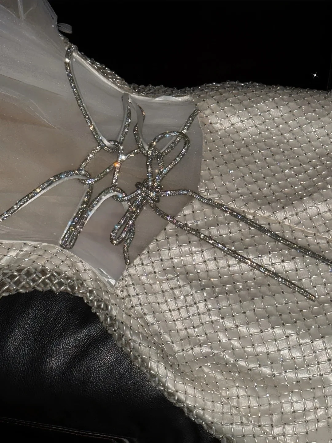 Sparkly Halter V Neck Sequin Tulle Beaded Mermaid Evening Dress Long Birthday Party Dress D4879