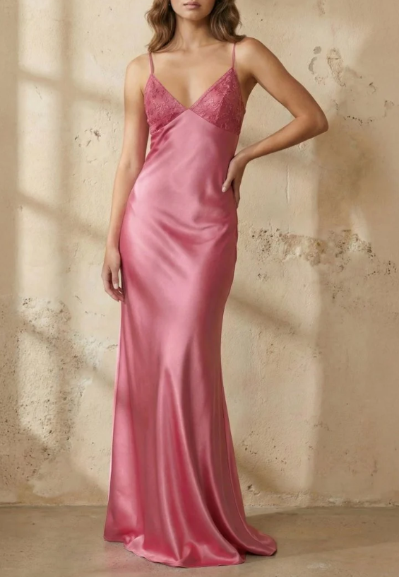 Classy Spaghetti Strap Sleeveless Mermaid Satin Long Prom Dresses SD1446