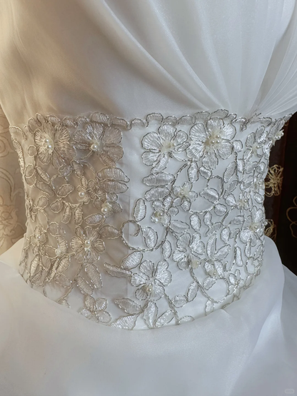 Classy Strapless White Tulle Pleated Sheath Short 19th Birthday Outfits Homecoming Dress D729