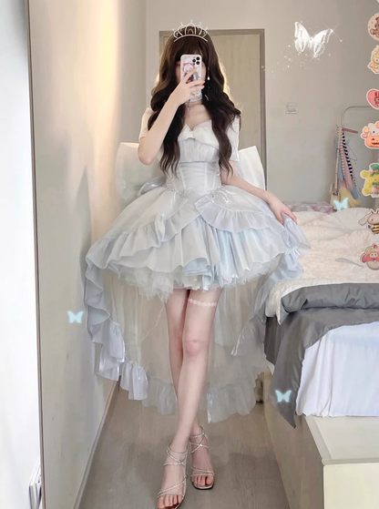 Retro Ball Gown Tulle Homecoming Dresses Birthday Outfits SD520