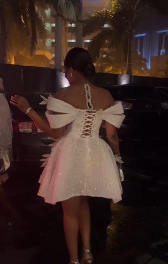 Vintage Pearls Beaded Floral Short Cocktail Dress Birthday Dress White Off The Shoulder Homecoming Dress S688