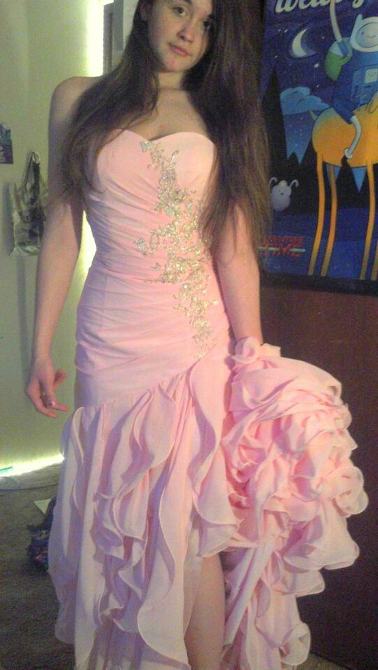 Pretty Pink Strapless Chiffon Pleated Ruffles Mermaid Evening Dress Long Wedding Guest Dress D1917
