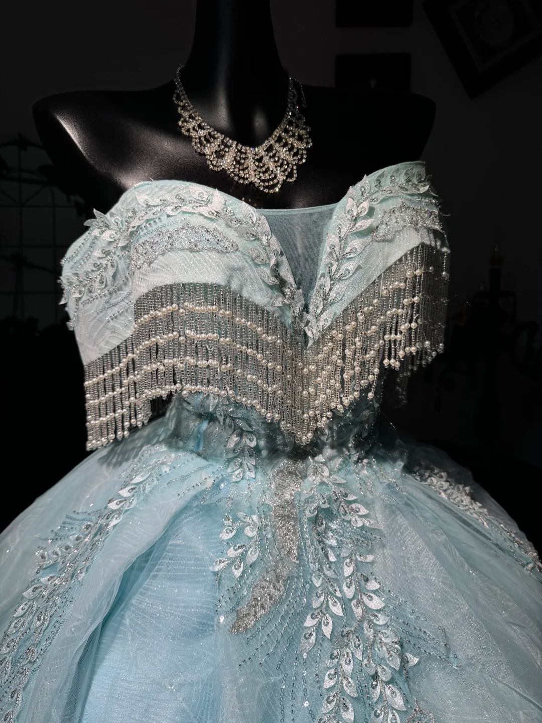 Glamorous Off The Shoulder Tulle Sequin Beaded A Line Homecoming Dress,Blue Mini 16th Birthday Outfits D3020