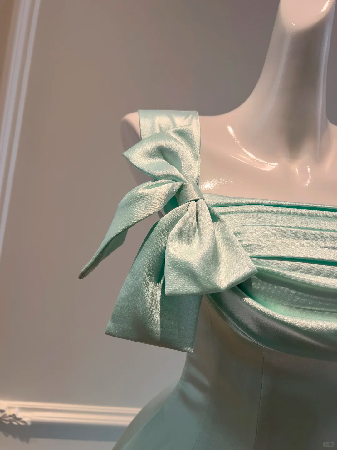 Cute Mint Green Satin A Line Long Evening Dress Birthday Prom Dress D2985