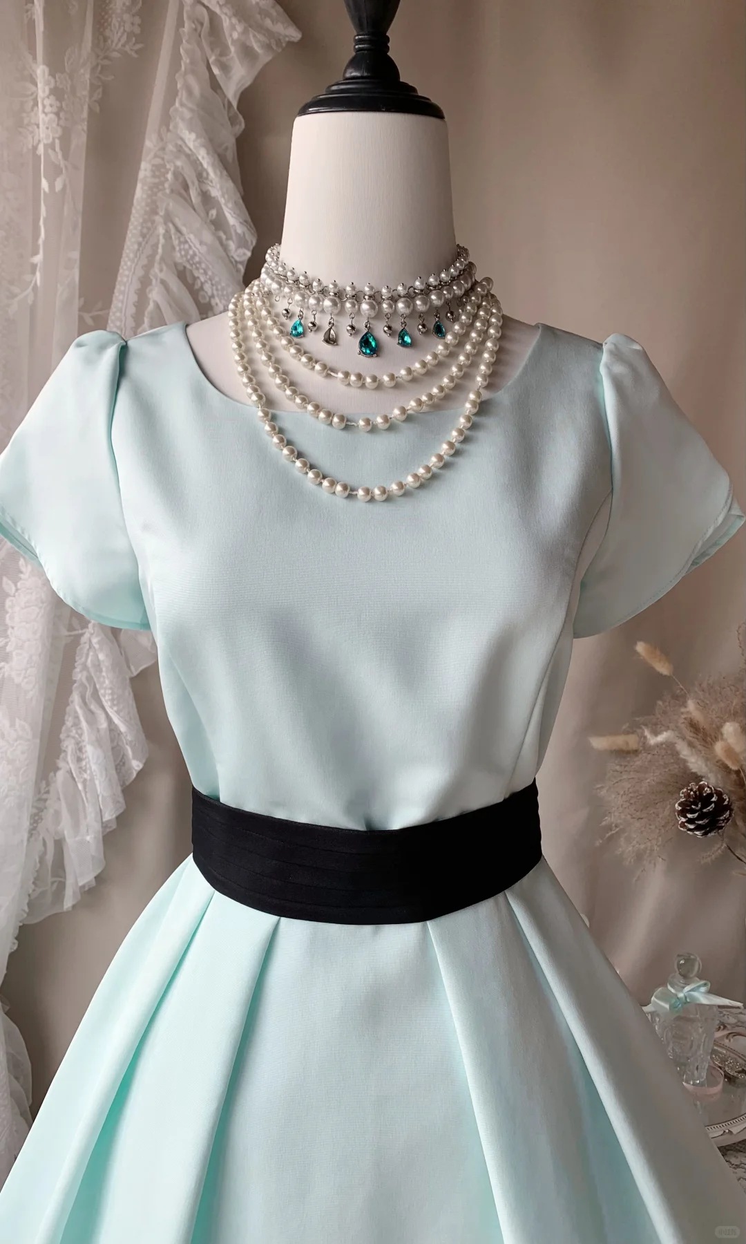 Cute Light Mint Green Satin A Line Short Homecoming Dress Cocktail Dress D3181