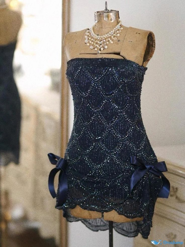 Vintage Strapless Sequin Beaded Cocktail Dress Champagne Sheath Grade Homecoming Dress Birthday Outfits S355