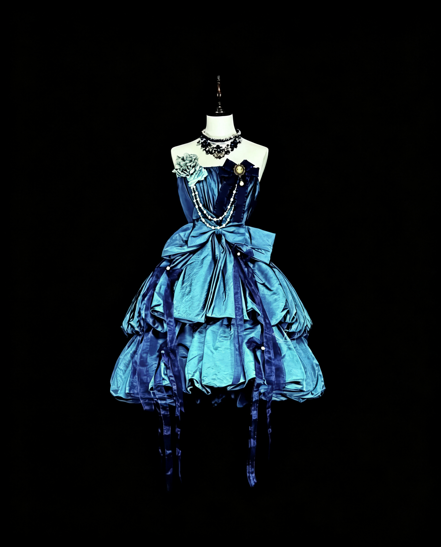 Vintage Strapless Blue Satin Pleated A Line Short 15th Birthday Outfits Homecoming Dress D4036