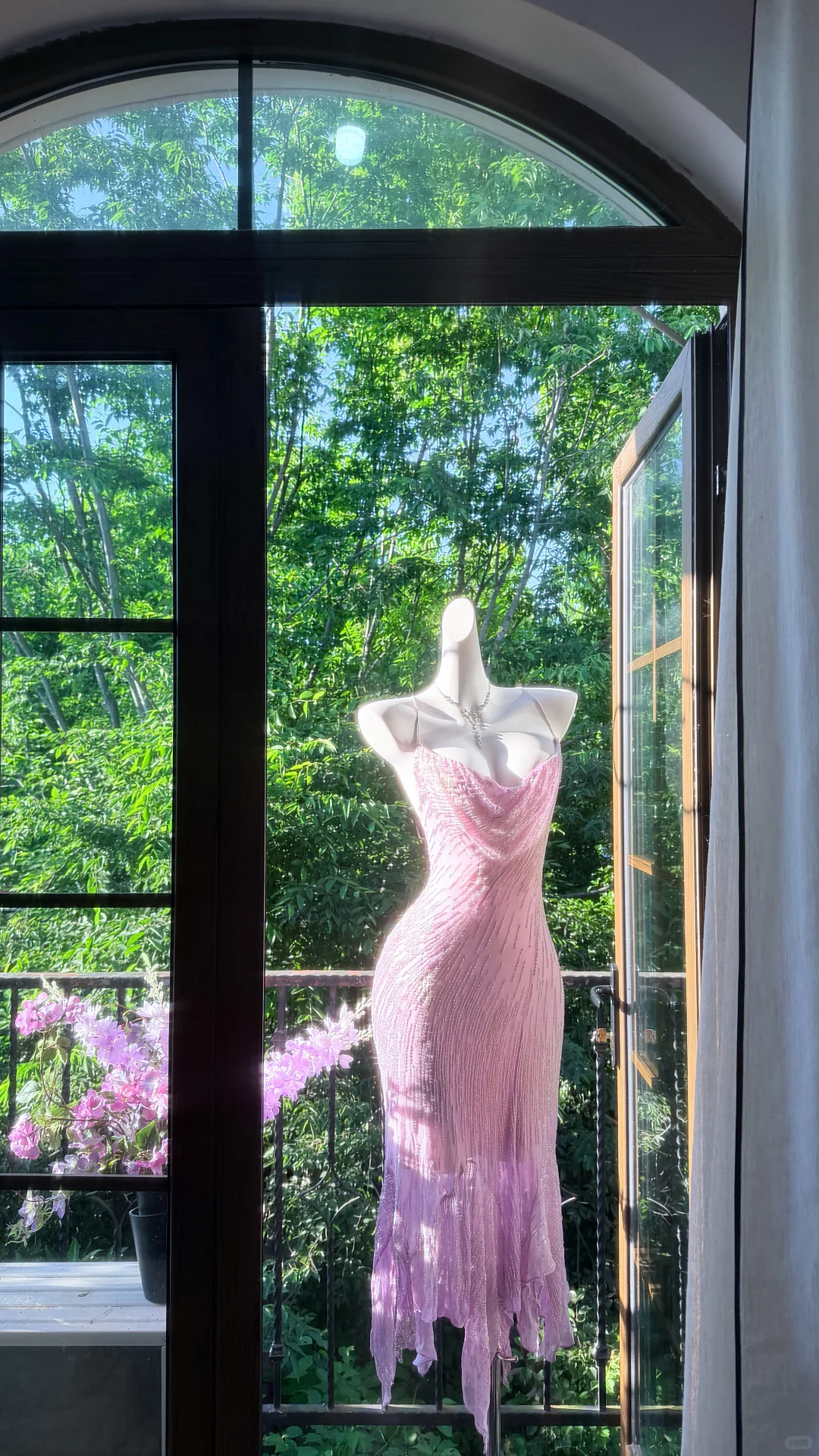 Classy Spaghetti Straps Chiffon Beaded Mermaid Party Dress Lilac Backless Long Prom Dress Birthday Dress D2523