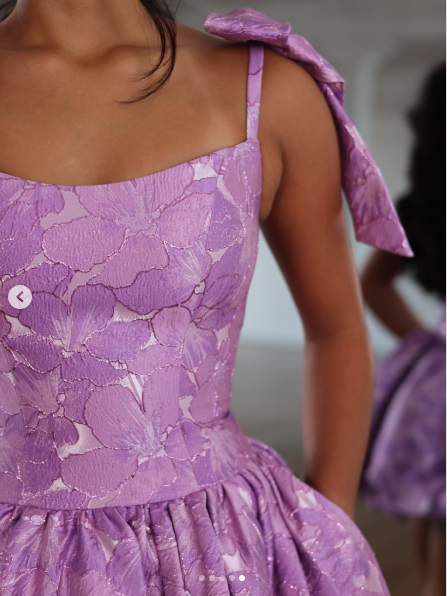 Classy Purple Satin Print Floral A Line Short Homecoming Dress Birthday Outfits D4666