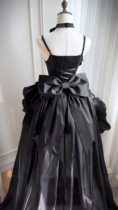 Elegant Black Spaghetti Straps Layered Short Birthday Party Dress 8th Grade Homecoming Dress S652