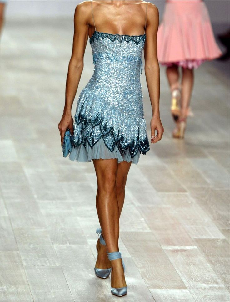 Vintage Blue Sequin Sheath Cocktail Dress Homecoming Dress S514