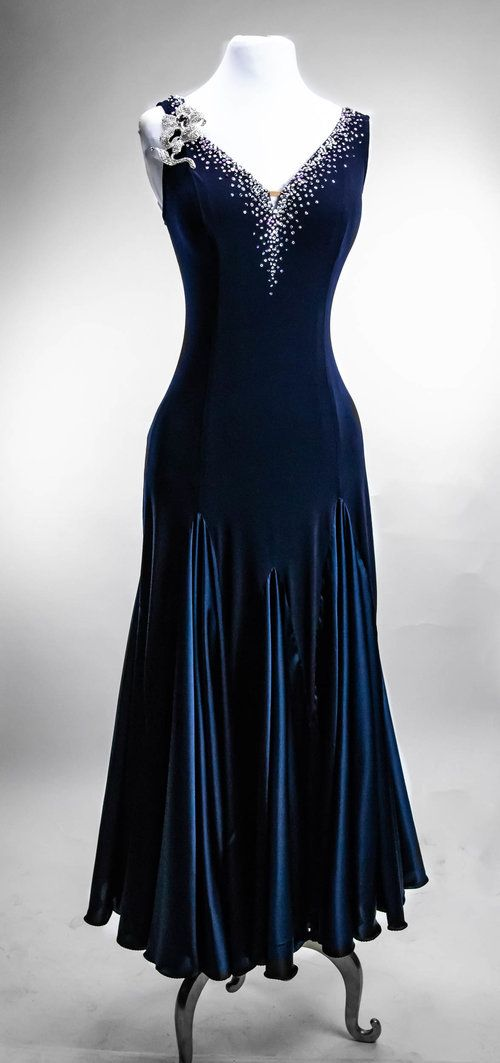 Vintage V Neck Navy Blue Velvet Beaded Satin Mermaid Evening Dress Formal Long Birthday Party Dress D1445