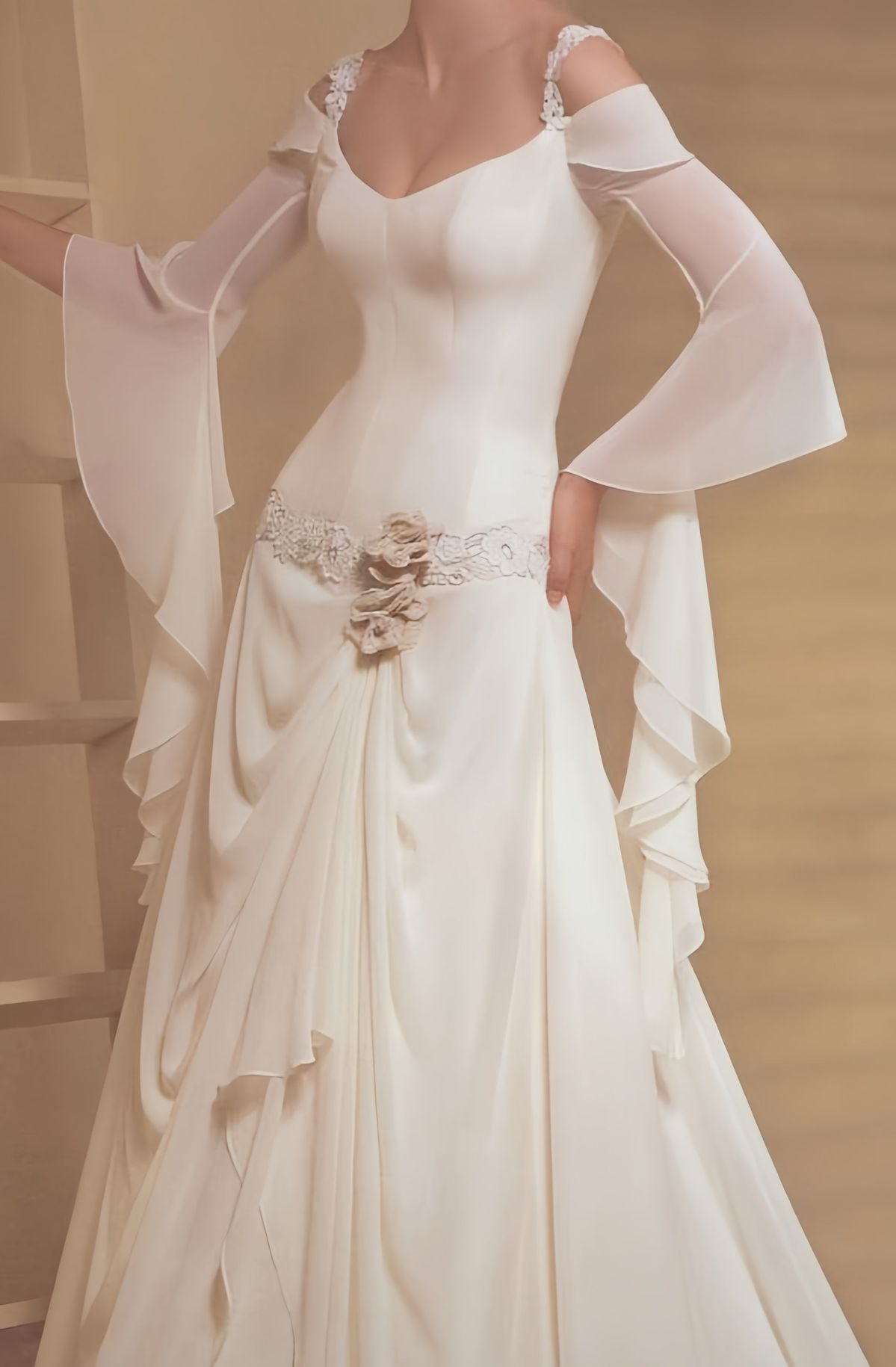 Elegant White Off The Shoulder Chiffon Appliques Mermaid Long Evening Dress Birthday Prom Gowns D1930