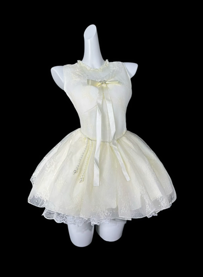 Cute Cream Tulle Lace A Line Short Party Dress,Formal Graduation Homecoming Dress D4187