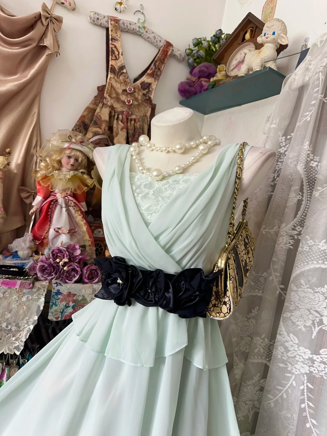 Classy Light Mint Blue Chiffon V Neck Sleeveless Short Birthday Outfits,Formal Graduation Homecoming Dress D3205