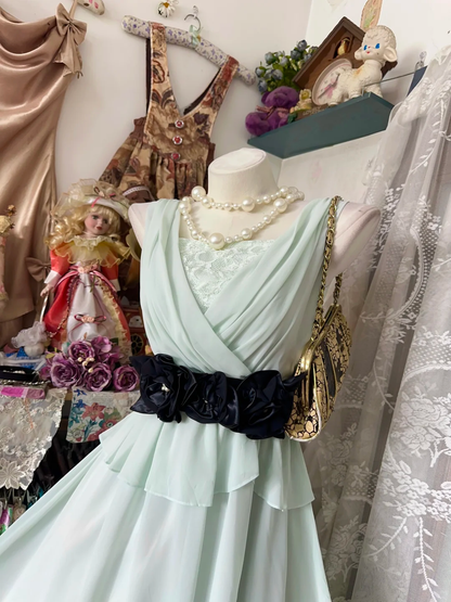 Classy Light Mint Blue Chiffon V Neck Sleeveless Short Birthday Outfits,Formal Graduation Homecoming Dress D3205