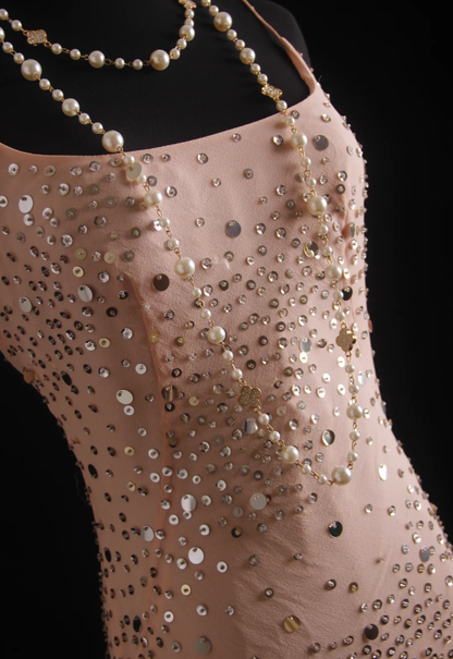 Sparkly Spaghetti Straps Pink Sequin Mermaid Long Party Dress Formal Birthday Prom Dress Evening Dress D2004