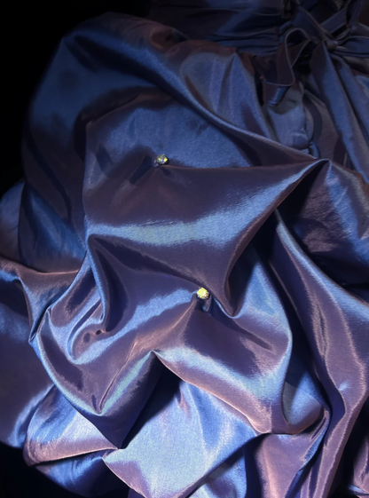 Classy Purple Strapless Satin Pleated A Line Short Homecoming Dress ,Mini Prom Dress D3361