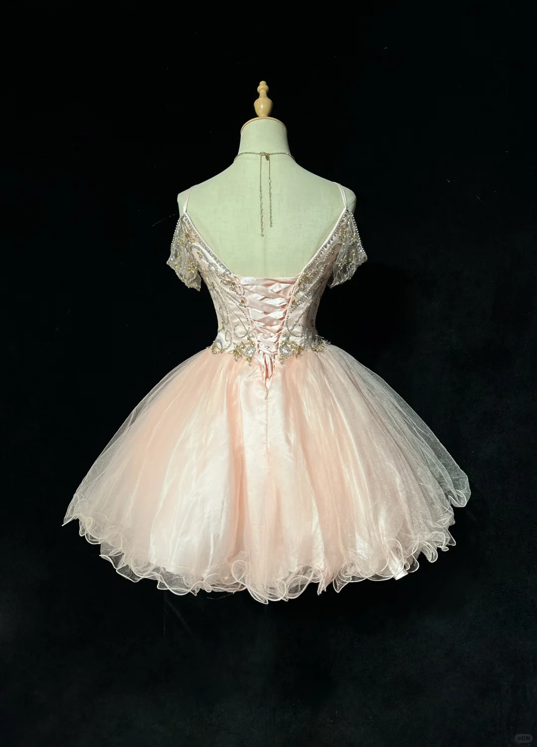 Sweet Off The Shoulder Pink Tulle Beaded A Line Short 6th Grade Homecoming Dress Birthday Outfits D3370
