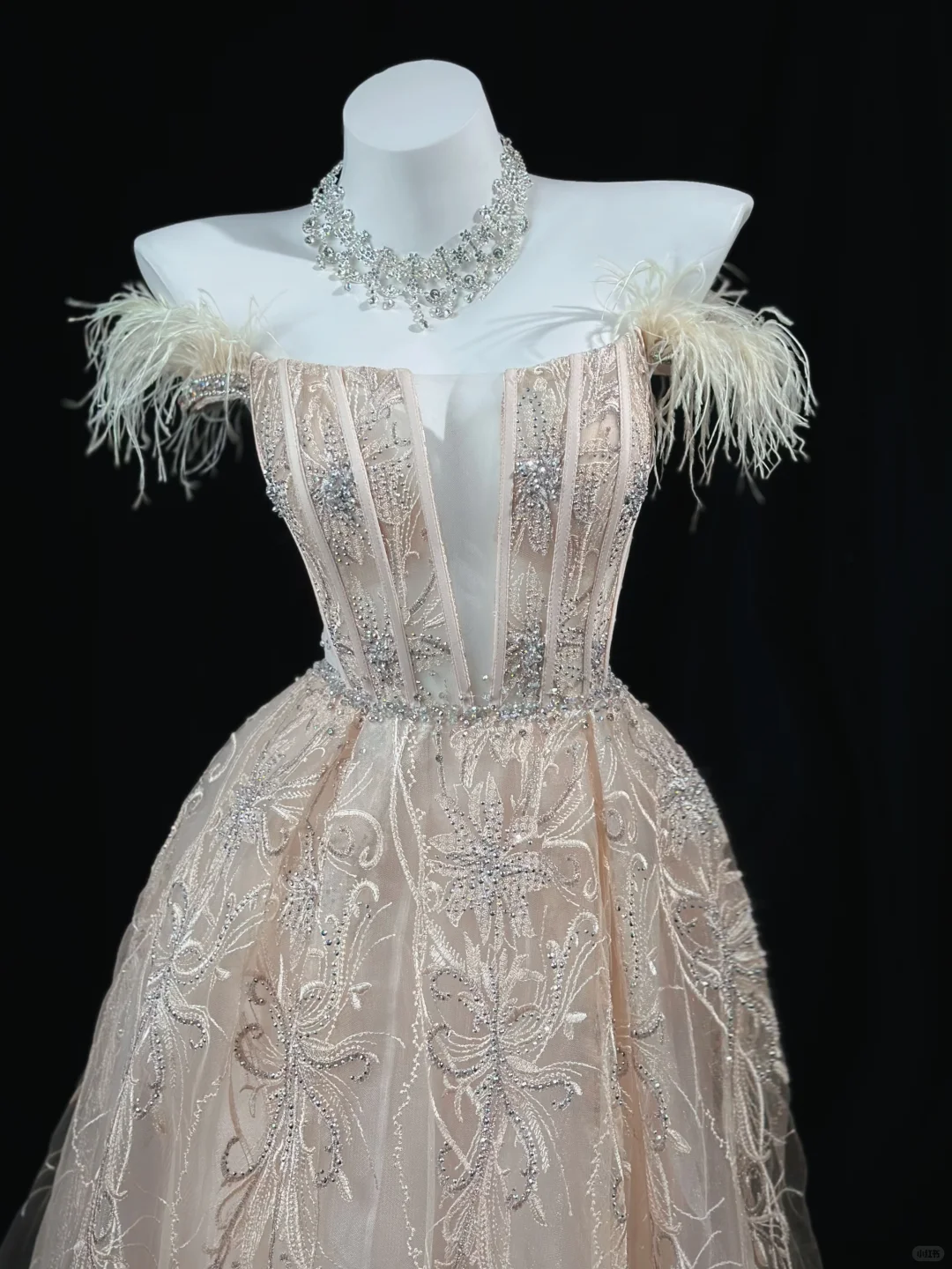 Gorgeous Tulle Embroidery Beaded Ball Gown Off The Shoulder Long Evening Dress Birthday Dress D2513