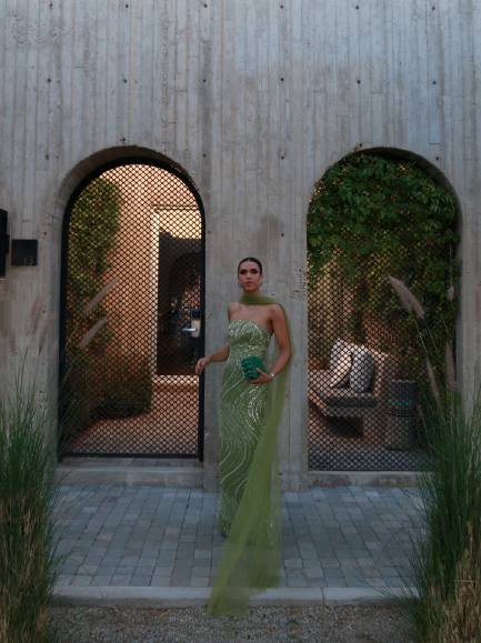 Gorgeous Strapless Apple Green Sequin Long Prom Dress Party Gown With Ribbon D832