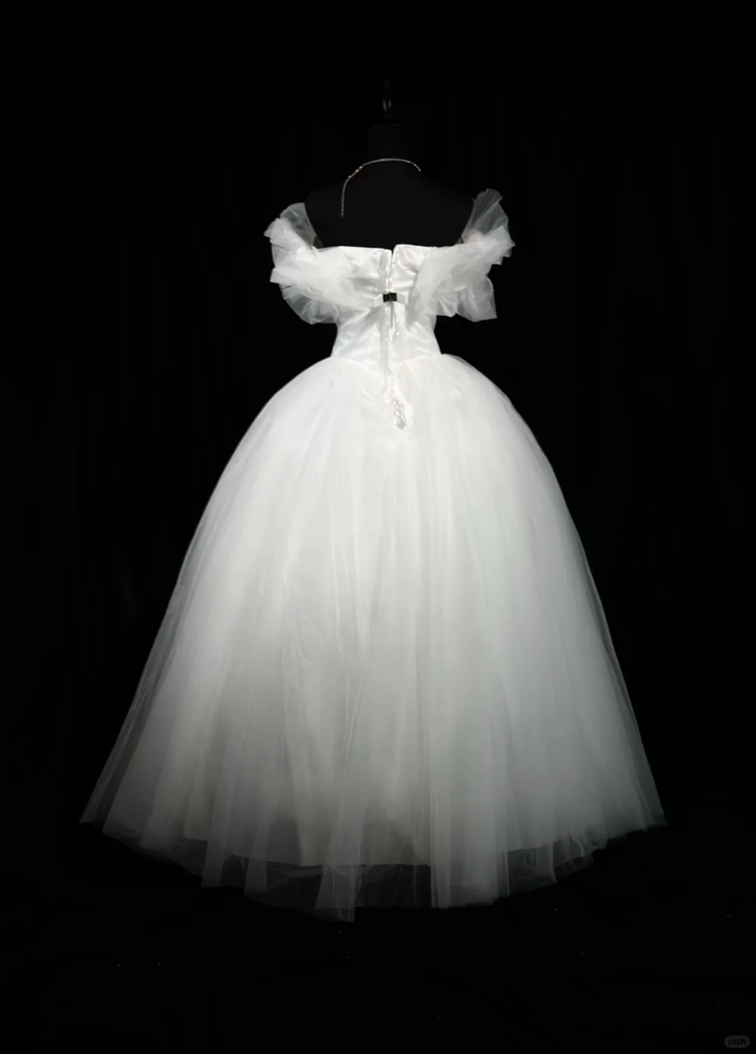 Fairy Ball Gown Off The Sholder 3D Flowers White Tulle Beaded Long Evening Dress Birthday Dress D2507