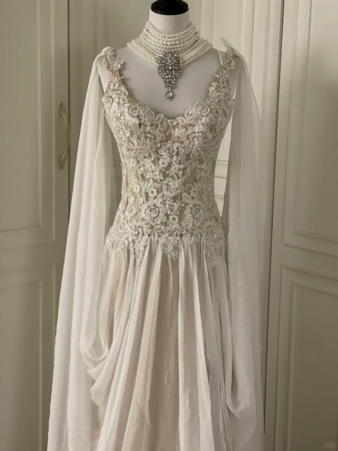 Classy Chiffon Appliques Beaded Mermaid Long Prom Dress Evening Gown D3106