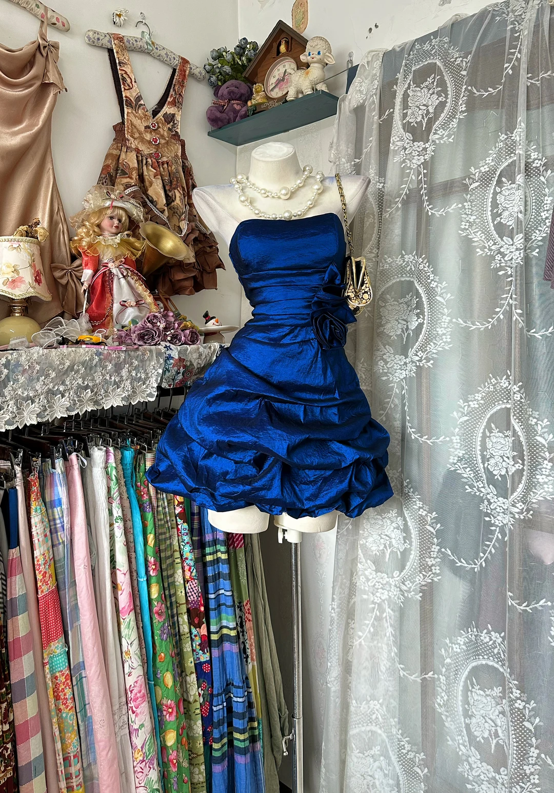 Sexy Blue Strapless Satin Pleated Short Homecoming Dress Mini Birthday Dress D3351