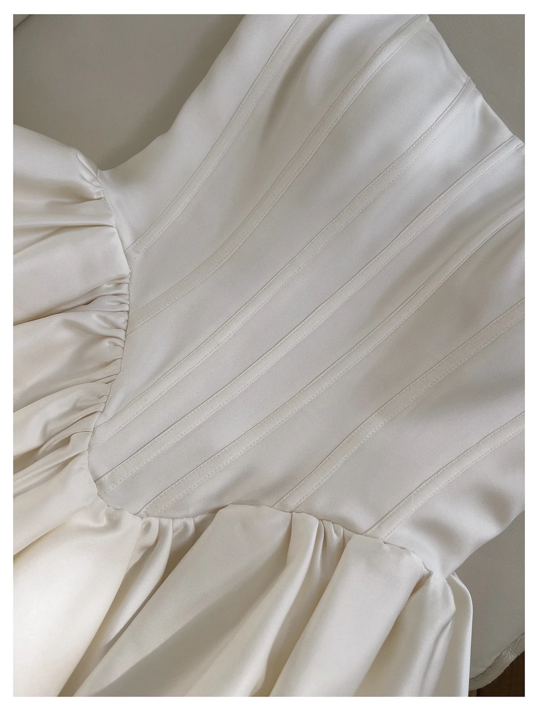 Classy White Spaghetti Straps Satin A Line Short 7th Grade Homecoming Dress Cocktail Dress D2951
