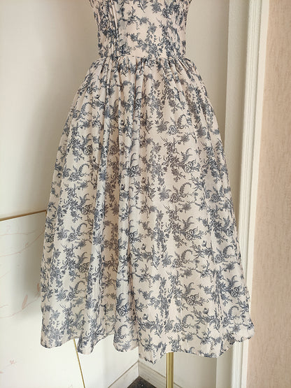 Sexy A line Sweetheart Floral Holiday Dress Travel Vacation Dresses Birthday Dress SD1250