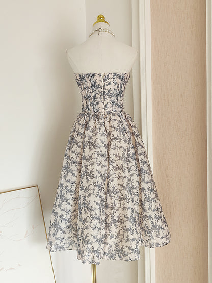 Sexy A line Sweetheart Floral Holiday Dress Travel Vacation Dresses Birthday Dress SD1250