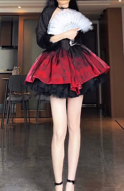 Ball Gown Party Dress Lolita Dress Christmas Dress Burgundy Birthday Dresses SD1132