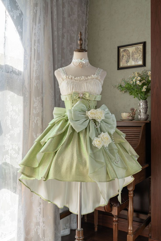 Cute Green Straps Satin A Line 15th Birthday Outfits Short Prom Dress With Bow S823