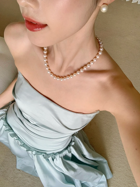 Classy Strapless Blue Satin Mermaid Long Wedding Guest Dress Formal Evening Dress Prom Gown D2483