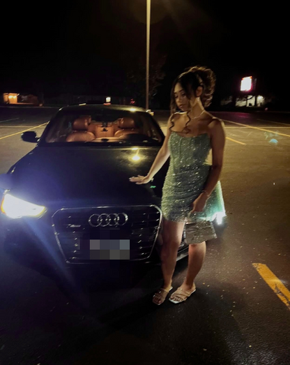 Sparkly Green Strapless Sequin Pleated Short Homecoming Dress Cocktail Dress D3854