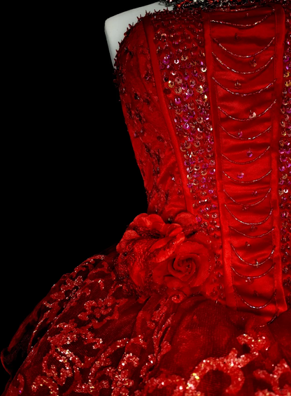 Gorgeous Strapless Tulle Lace Beaded Short 20th Birthday Outfits,Red Short Graduation Homecoming Dress D4047