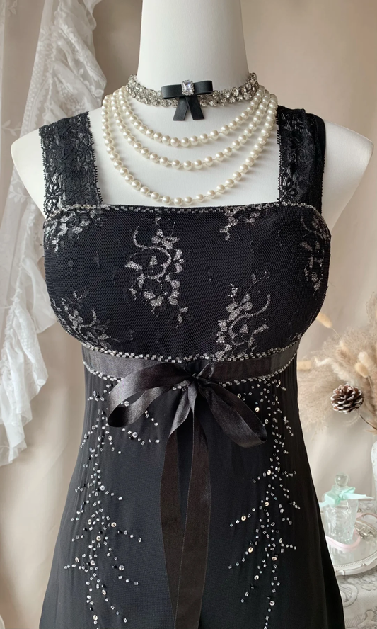 Gorgeous Black Lace Chiffon Beaded Short Homecoming Dress Mini Birthday Dress D3183