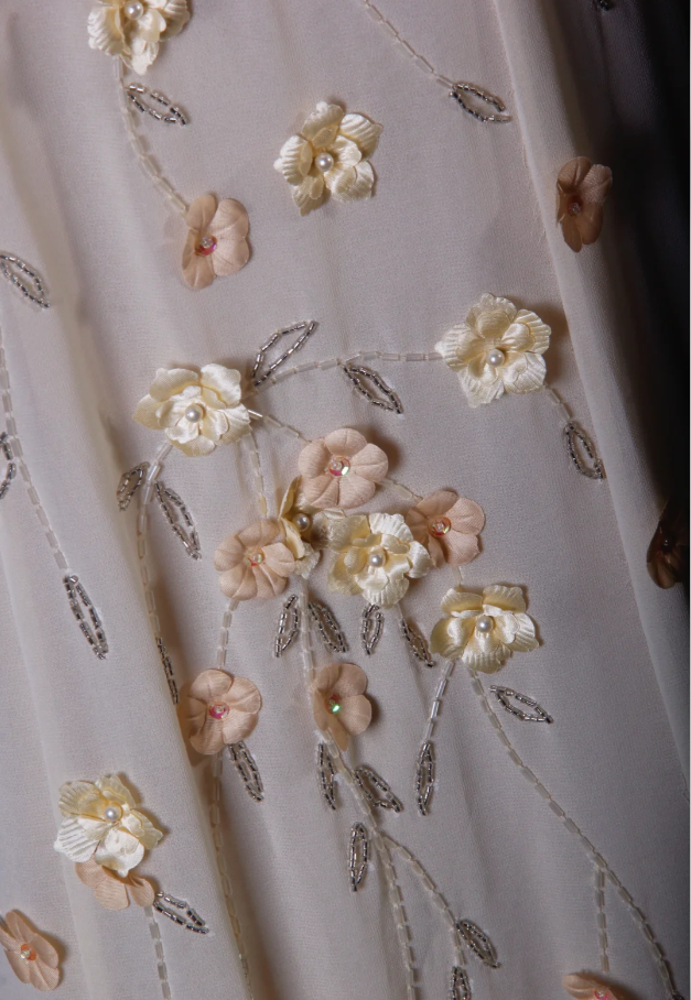 Fairy Spaghetti Straps Chiffon 3D Floral Beaded Mermaid Long Prom Dress Party Gown D2239