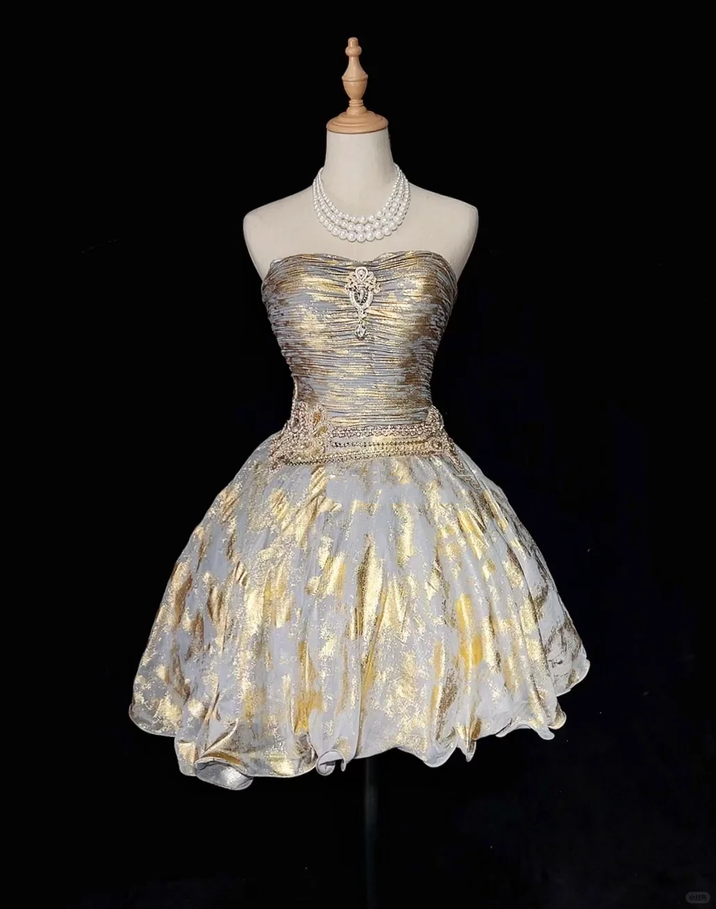 Unique Strapless Tulle Sequin Beaded A Line Short Homecoming Dress Birthday Outfits D3379