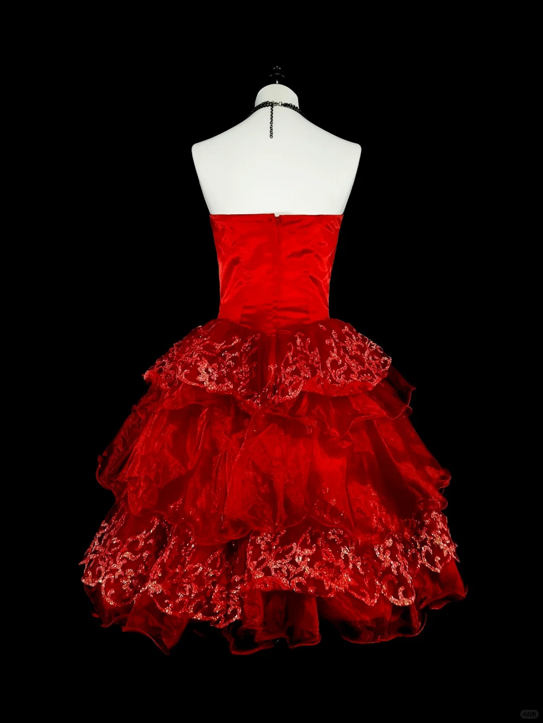 Gorgeous Strapless Tulle Lace Beaded Short 20th Birthday Outfits,Red Short Graduation Homecoming Dress D4047
