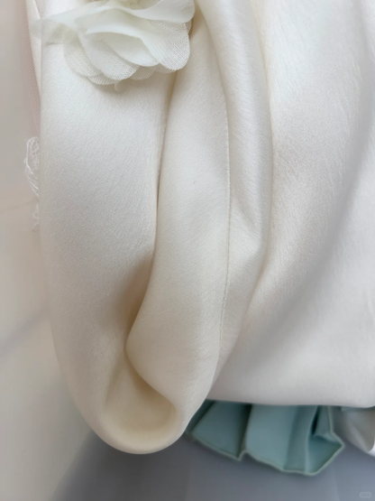 Charming White Spaghetti Straps Formal Party Dress Guest Dress S482