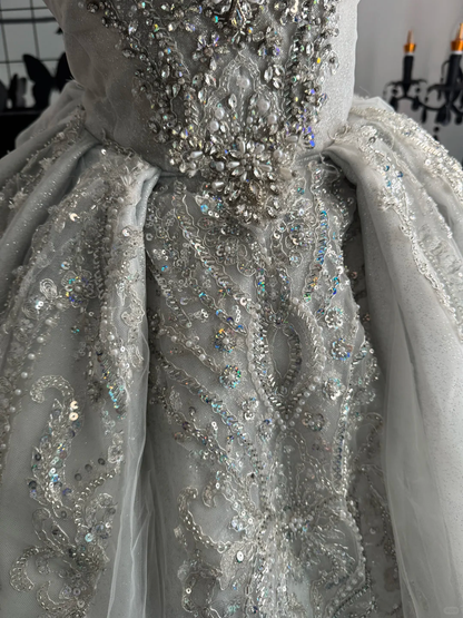 Glitter White Sweetheart Neck Tulle Sequin Beaded Short 21st Birthday Outfits Homecoming Dress D3707