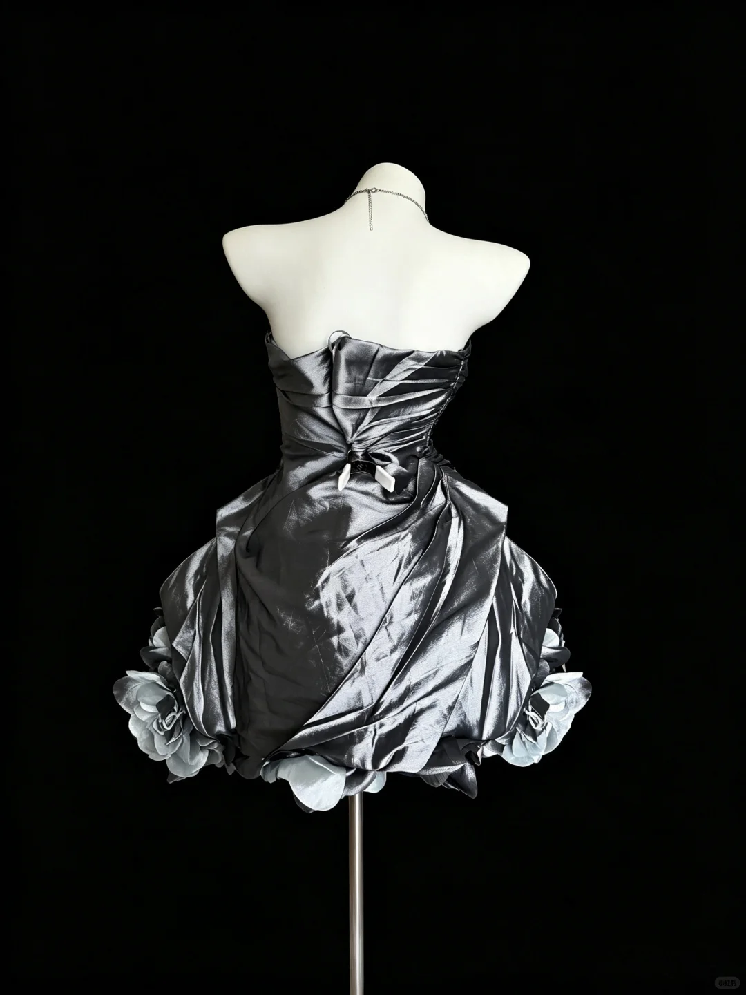Stylish Strapless Satin Pleated Short Homecoming Dress Cocktail Dress D5263