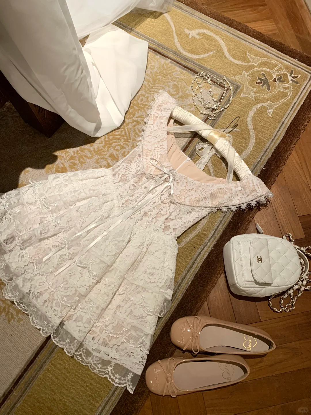 Vintage Lace Layered A Line Short 19th Birthday Outfits White Formal Graduation Homecoming Dress D408