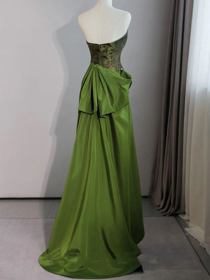 Sexy Green Sweetheart Embroidery Sheath Column Prom Dress SD1292