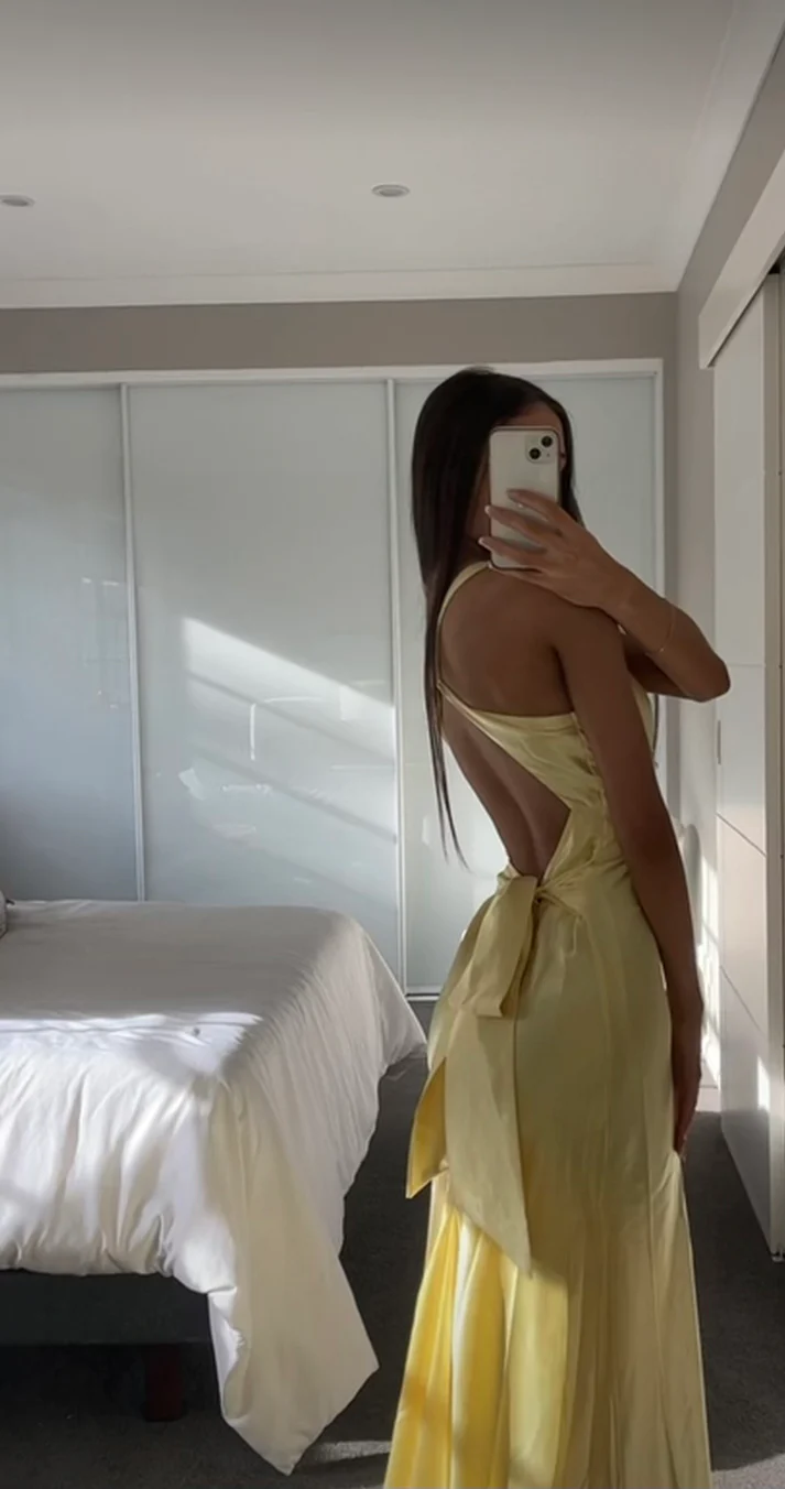 Simple A-Line V Neckline Grape Satin Long Prom Dresses Formal Evening Dress SD1389