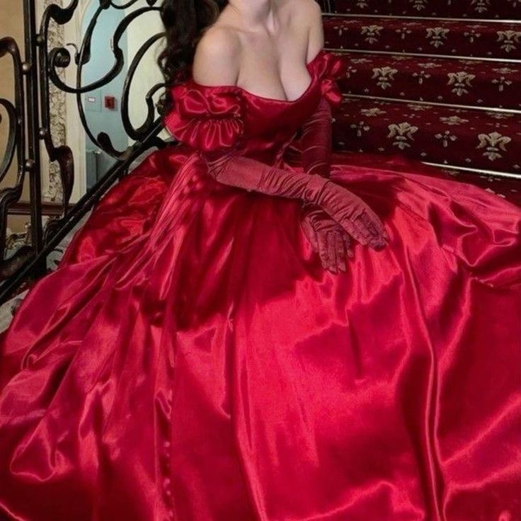 Classy Ball Gown Off The Shoulder Burgundy Satin Evening Gown Prom Dresses SD1424