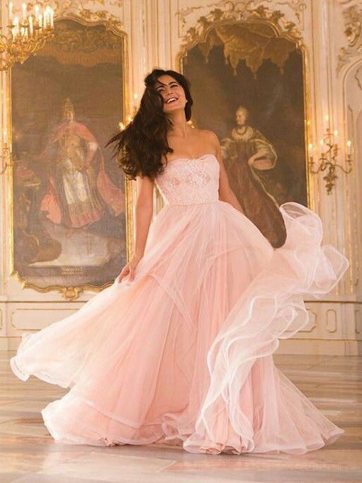 Pretty A Line Sweetheart Chiffon Pink Sleeveless Evening Gown Prom Dresses SD1428