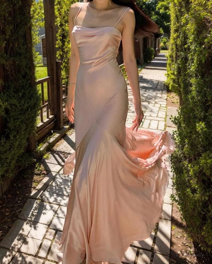 Elegant Satin Bodycon Mermaid Maxi Dress Prom Dresses Evening Dress SD1492