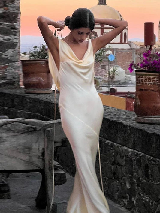 Sexy Mermaid Satin Floor Length Evening Dress Prom Dresses SD1654